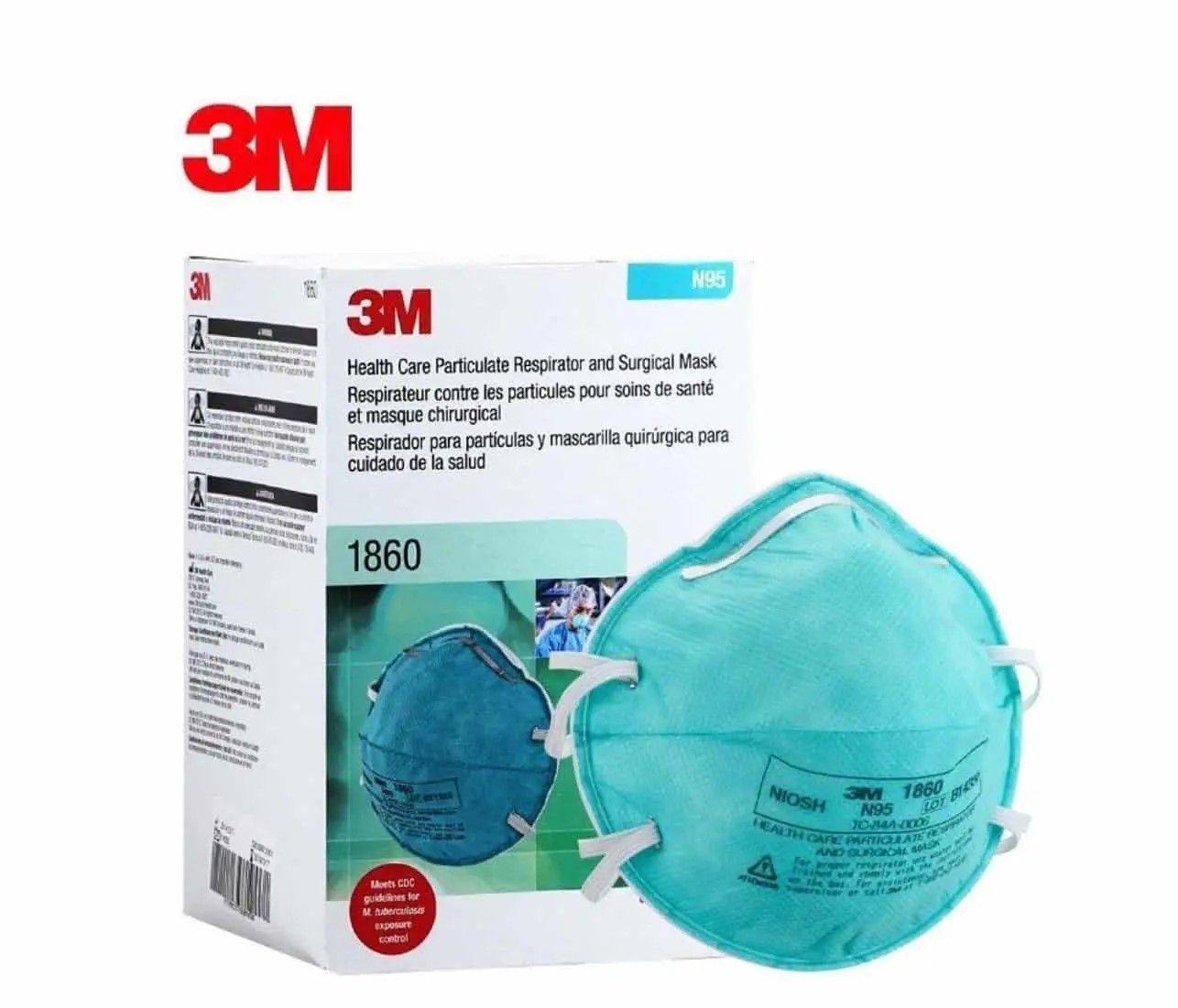 MASCARILLA CODIGO 1860 -N95 MEDICA 3M